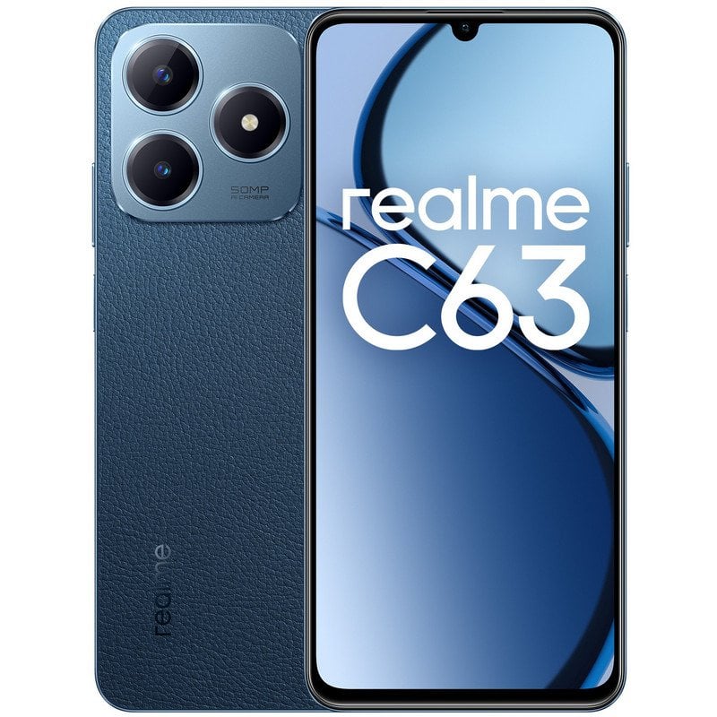 Realme C63 8GB/256GB 45W Carregamento Rápido 6.74'' Leather Blue