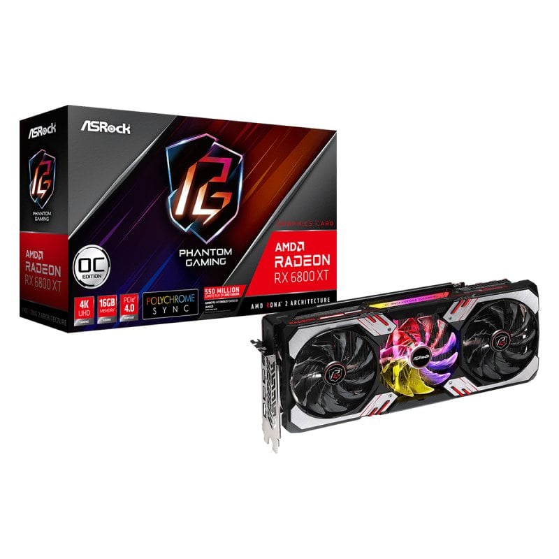 AsRock AMD Radeon RX 6800 XT Phantom Gaming D OC 16GB GDDR6