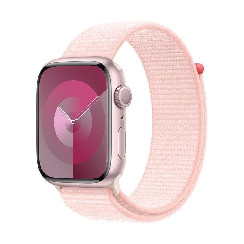 Apple Watch Series 9 GPS + Cellular 45mm Caixa de Alumínio Rosa com Bracelete Desportiva Rosa Claro Sport Loop