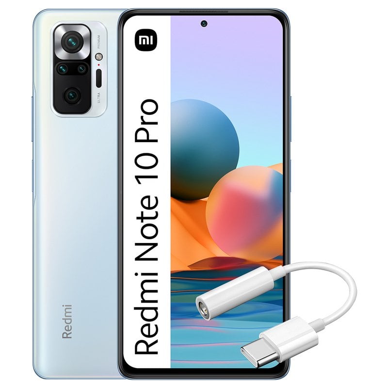 Xiaomi Redmi Note 10 Pro 8GB/128GB/6.67" Azul  + Cabo USB-C a Jack