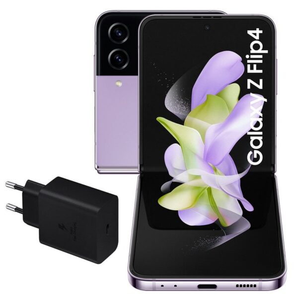 Samsung Galaxy Z Flip4 5G 8GB/256GB 6.7''/1.9'' Violeta + Carregador de Parede 25W