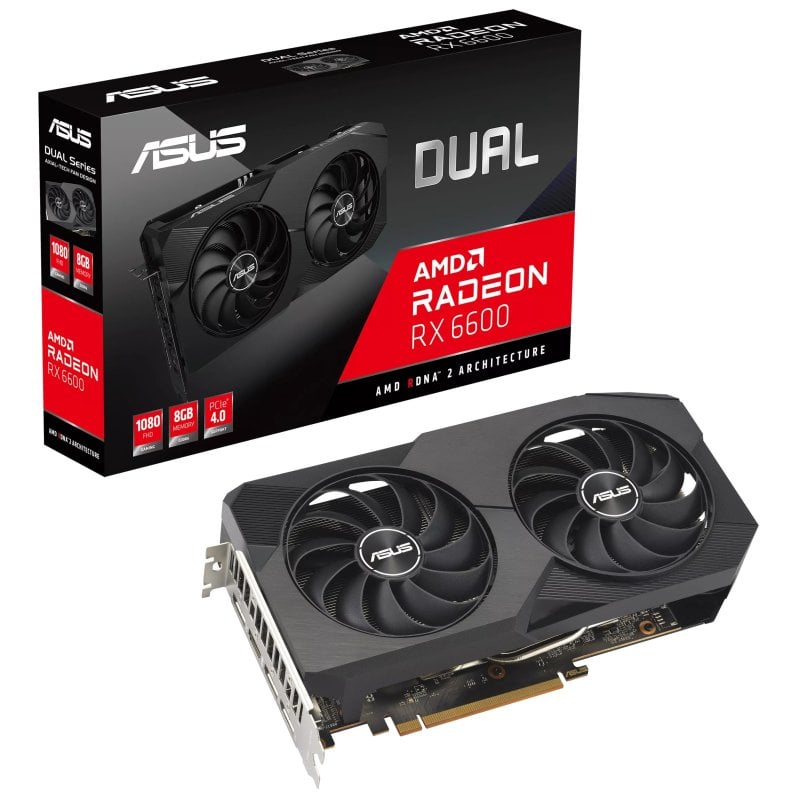 ASUS Dual Radeon RX 6600 V2 8GB GDDR6