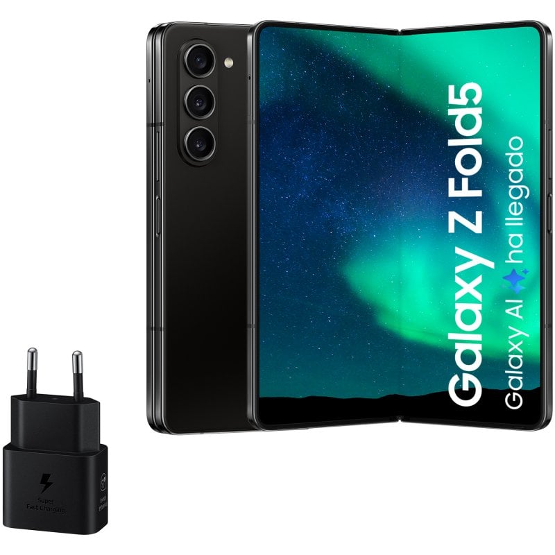 Samsung Galaxy Z Fold5 12GB/256GB/7.6" Preto + Carregador de Parede 25W