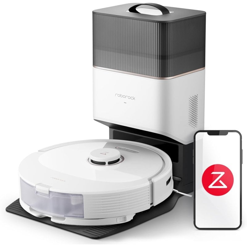 Roborock Q8 Max+ Robot Aspirador + Estação de Esvaziamento Automático Branco