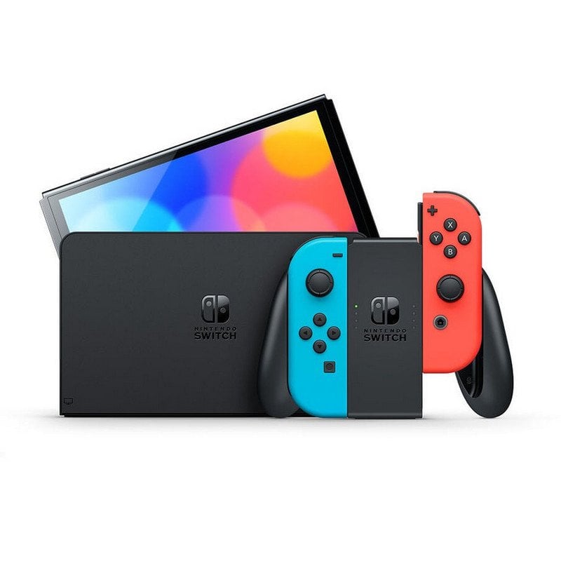 Nintendo Switch OLED Azul Néon/Vermelho Néon