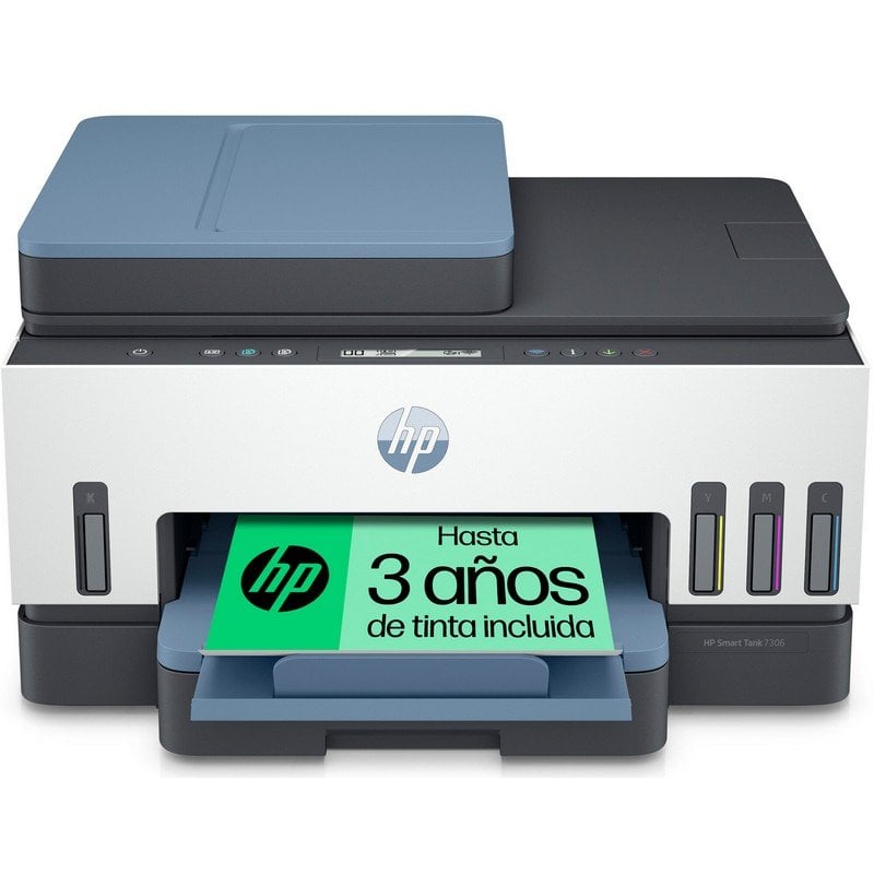 HP Smart Tank 7306 Impressora Multifunções a Cores Duplex WiFi + 3 anos de tinta incluídos