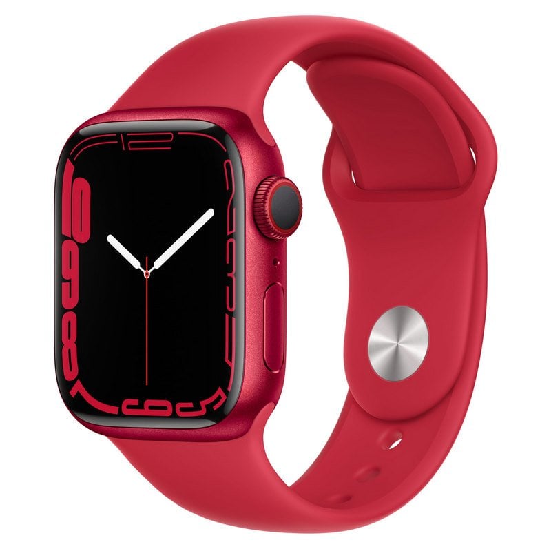 Apple Watch Series 7 GPS + Cellular 41mm Alumínio Vermelho com Bracelete Desportiva Vermelha