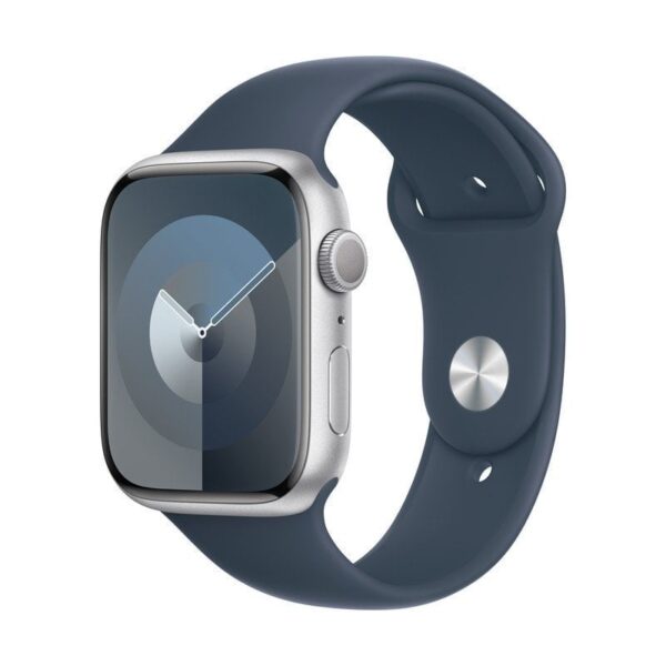 Apple Watch Series 9 GPS + Cellular 41mm Caixa de Alumínio Prateada com Braceletes Desportivas Azul-Trovoada M/L