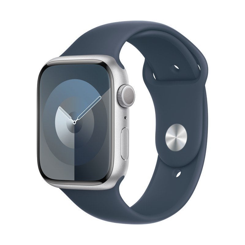 Apple Watch Series 9 GPS + Cellular 41mm Caixa de Alumínio Prateada com Braceletes Desportivas Azul-Trovoada M/L