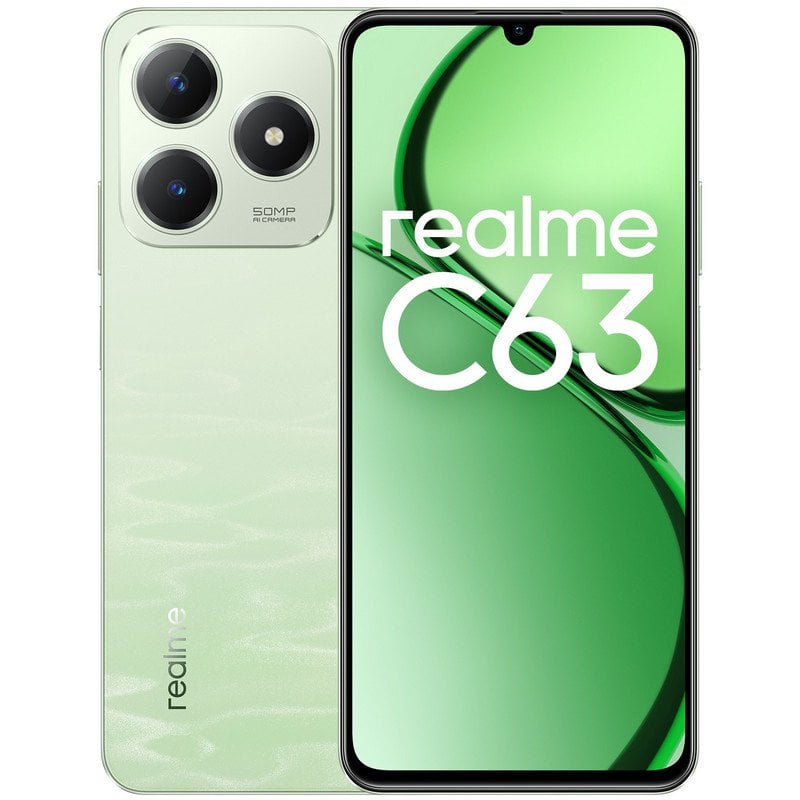 Realme C63 8/256GB 45W Carregamento Rápido 6.74'' Jade Green
