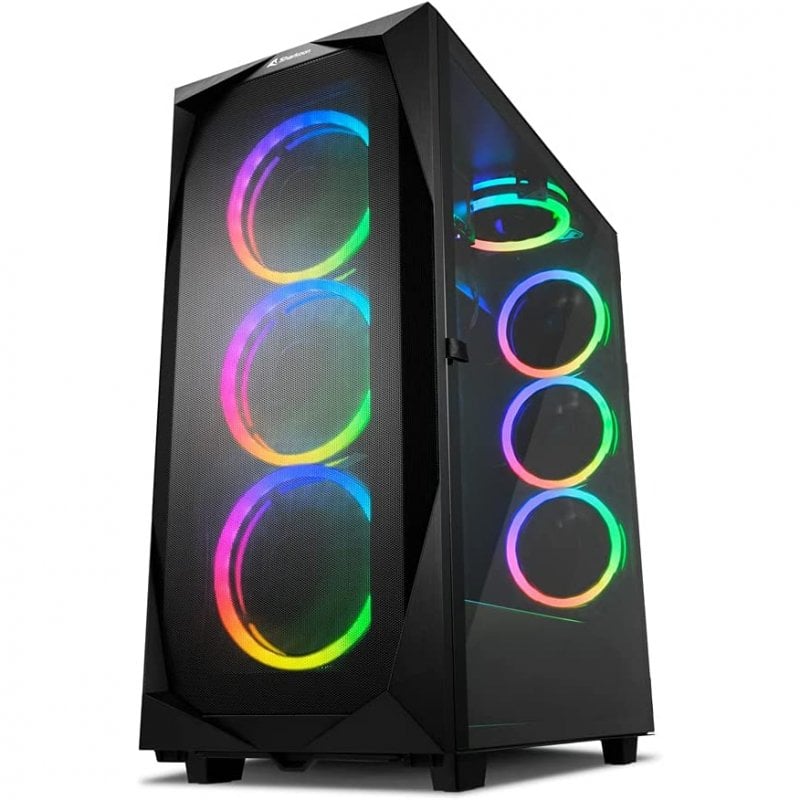 Sharkoon REV300 RGB Vidro Temperado USB-C/3.2 Preta