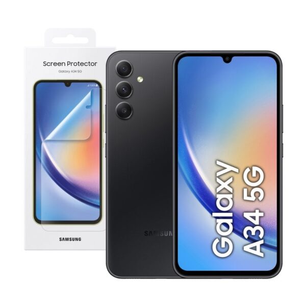 Samsung Galaxy A34 5G 8GB/256GB/6.6" Preto + Protector de Tela