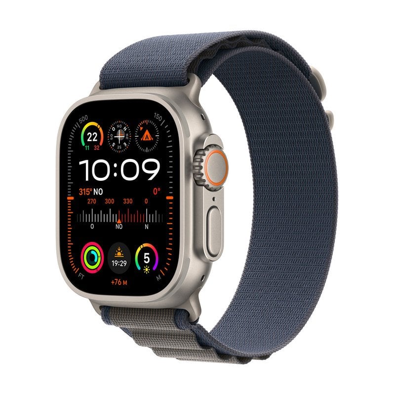 Apple Watch Ultra 2 GPS + Celular 49 mm Caixa em titânio comcorreia Loop Alpine Blue Pequeno