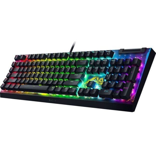 Razer BlackWidow V4 X Fortnite Edition Teclado Mecânico para Jogos Chroma RGB Interruptor Amarelo Teclado Inglês