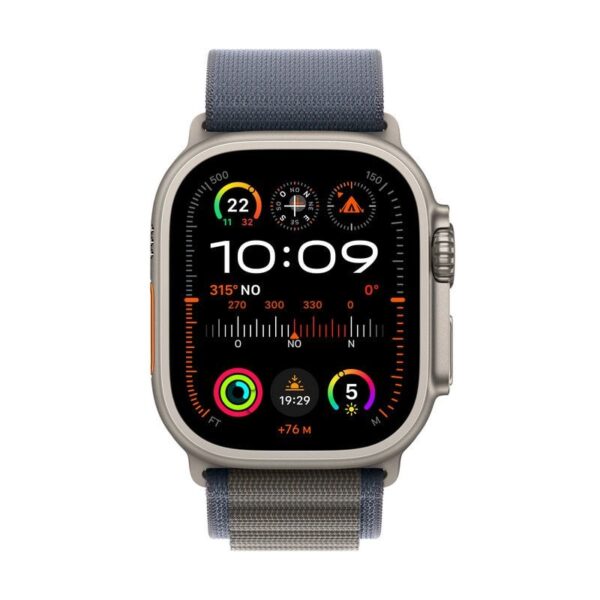 Apple Watch Ultra 2 GPS + Celular 49 mm Caixa em titânio comcorreia Loop Alpine Blue Pequeno