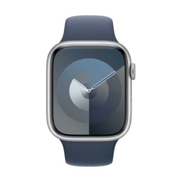 Apple Watch Series 9 GPS + Cellular 41mm Caixa de Alumínio Prateada com Braceletes Desportivas Azul-Trovoada M/L