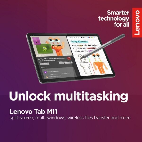 Lenovo TAB M11 8GB/128GB 11" Cinzento + Capa Folio + Pen Stylus