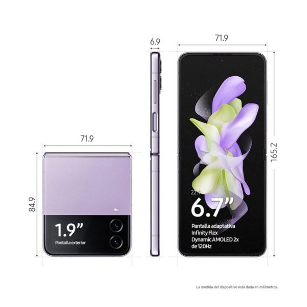 Samsung Galaxy Z Flip4 5G 8GB/256GB 6.7''/1.9'' Violeta + Carregador de Parede 25W
