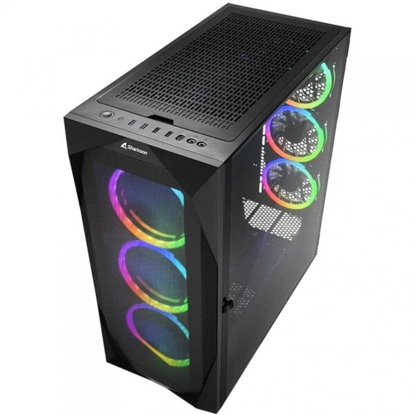 Sharkoon REV300 RGB Vidro Temperado USB-C/3.2 Preta