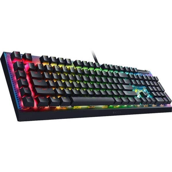 Razer BlackWidow V4 X Fortnite Edition Teclado Mecânico para Jogos Chroma RGB Interruptor Amarelo Teclado Inglês