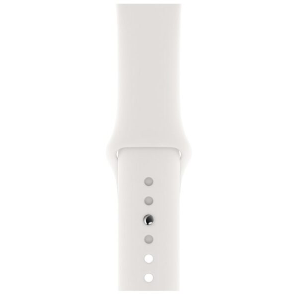 Apple Watch Series 4 GPS + Cellular 40mm Aço Inoxidável Prateado com Bracelete Desportiva Branca