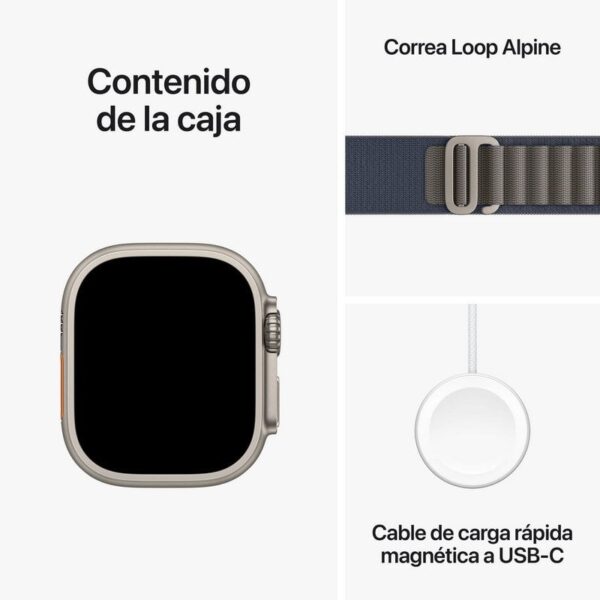 Apple Watch Ultra 2 GPS + Celular 49 mm Caixa em titânio comcorreia Loop Alpine Blue Pequeno