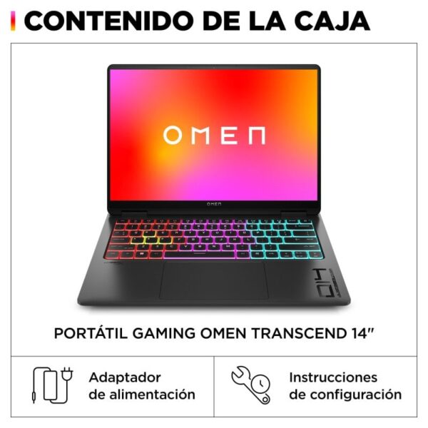 HP OMEN Transcend 14-fb0007ns Intel Core Ultra 9 185H/32GB/1TB SSD/RTX 4060/14"