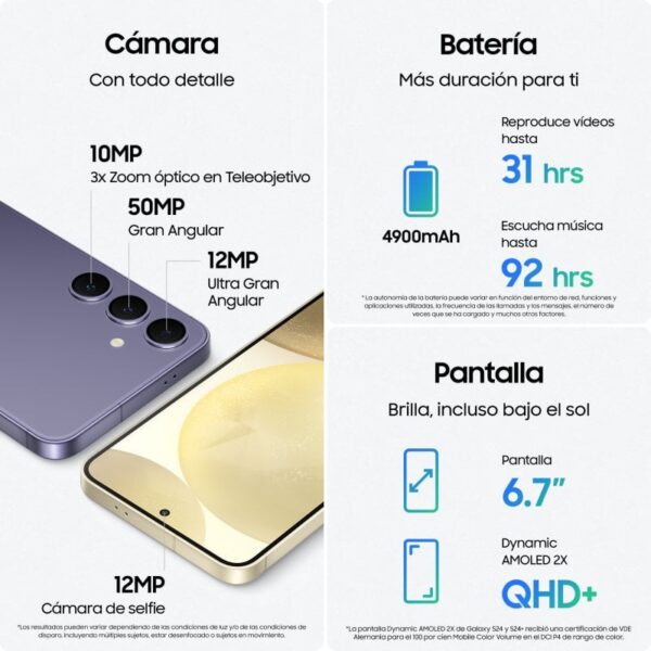 Samsung Galaxy S24 Plus 12GB/512GB 6.7'' Cinzento Marble Grey + Carregador