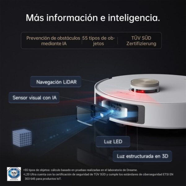 Dreame L20 Ultra Robot Aspirador com Base de Esvaziamento Automático