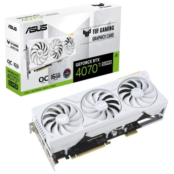 ASUS TUF Gaming GeForce RTX 4070 Ti SUPER BTF White OC Edition 16GB GDDR6X DLSS3