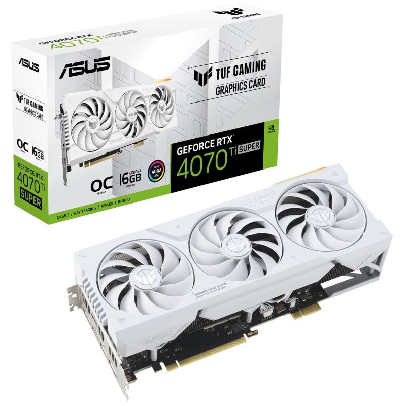 ASUS TUF Gaming GeForce RTX 4070 Ti SUPER BTF White OC Edition 16GB GDDR6X DLSS3