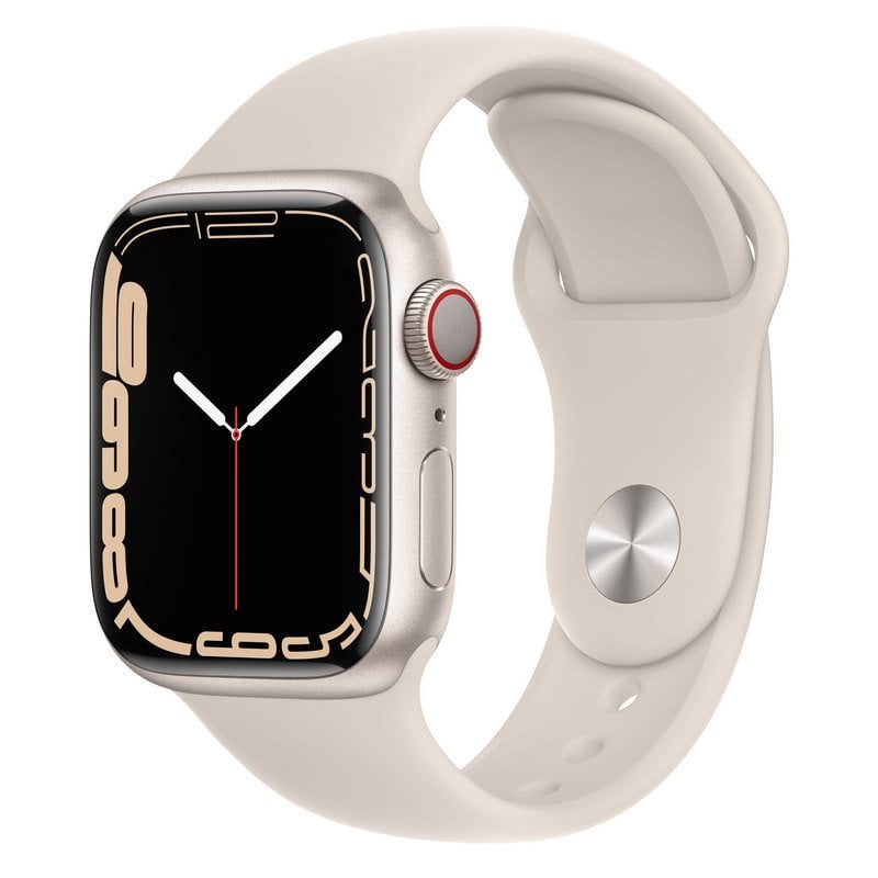 Apple Watch Series 7 GPS + Cellular 41mm Alumínio Bege com Bracelete Desportiva Bege