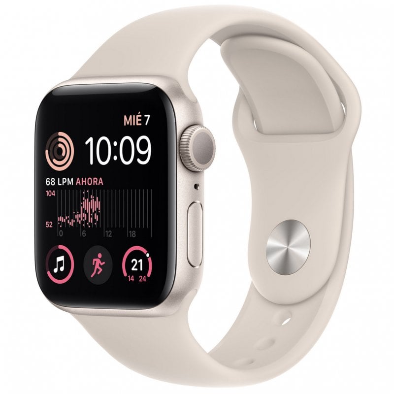 Apple Watch SE GPS 2ª Geração 40mm Alumínio Starlight com Bracelete Sport Bege