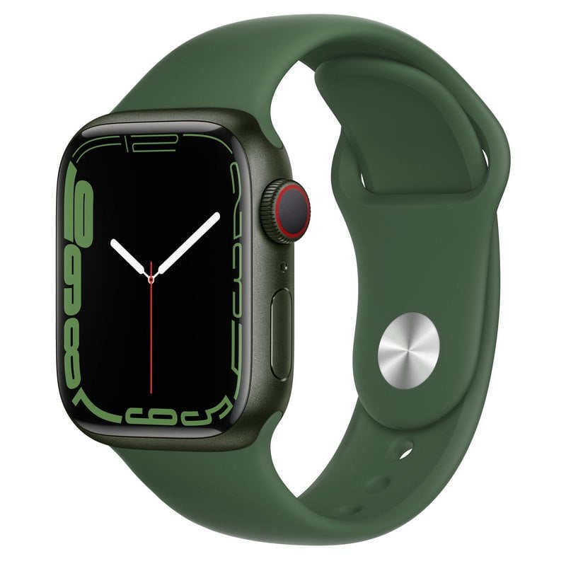 Apple Watch Series 7 GPS + Cellular 41mm Alumínio Verde com Bracelete Desportiva Verde