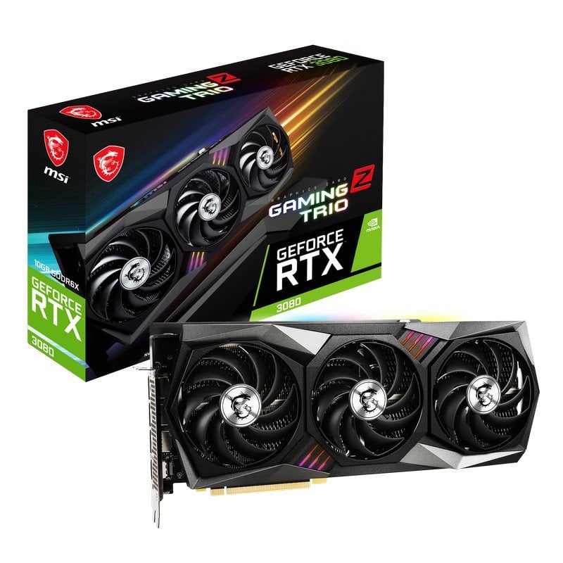 MSI RTX 3080 GAMING Z TRIO 10G LHR placa de vídeo NVIDIA GeForce RTX 3080 10 GB GDDR6X