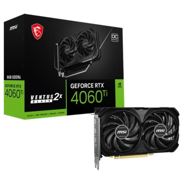 MSI GeForce RTX 4060 Ti VENTUS 2X PRETO E1 OC 8GB GDDR6 DLSS3
