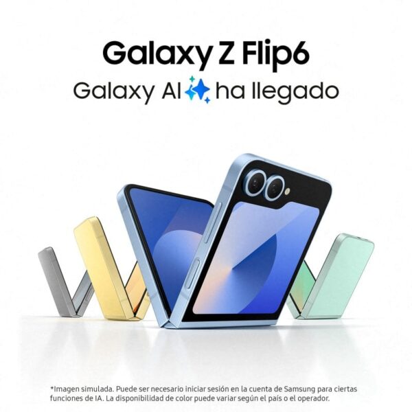 Samsung Galaxy Z Flip6 12GB/256GB 6.7''/3.4'' Smartphone Dobrável com IA Cinzento