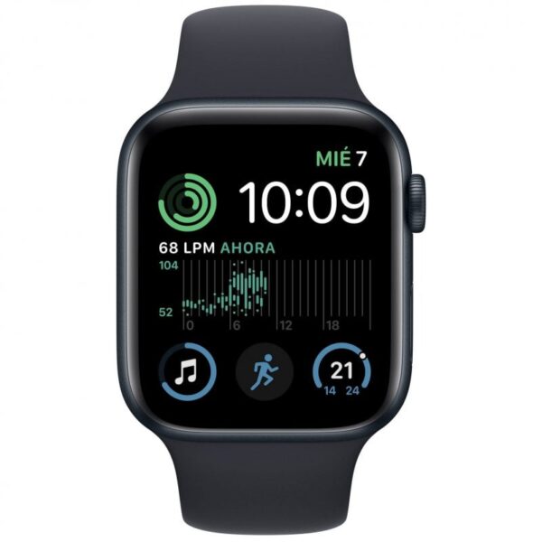 Apple Watch SE GPS 2ª Geração 44mm Alumínio Midnight com Bracelete Sport Preto