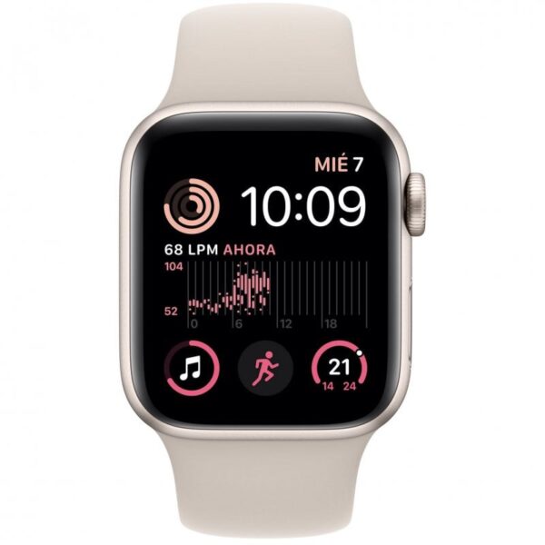 Apple Watch SE GPS 2ª Geração 40mm Alumínio Starlight com Bracelete Sport Bege