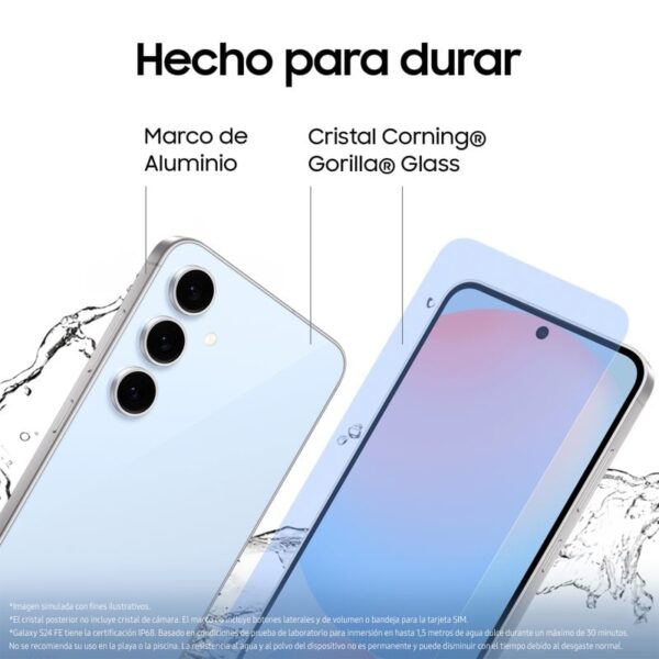Samsung Galaxy S24 FE Smartphone com IA 8GB/256GB 6,7'' Bateria 4.700mAh Azul Claro