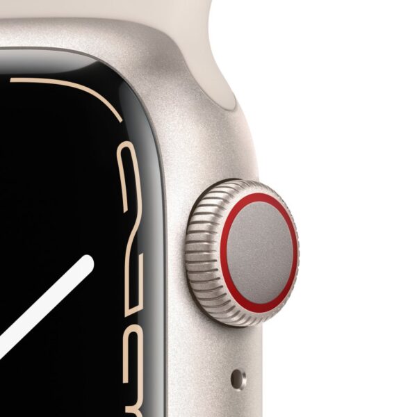 Apple Watch Series 7 GPS + Cellular 41mm Alumínio Bege com Bracelete Desportiva Bege
