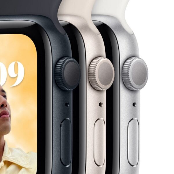 Apple Watch SE GPS 2ª Geração 44mm Alumínio Midnight com Bracelete Sport Preto