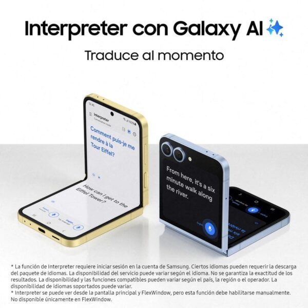 Samsung Galaxy Z Flip6 12GB/256GB 6.7''/3.4'' Smartphone Dobrável com IA Cinzento