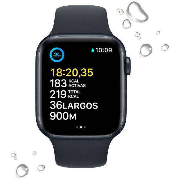 Apple Watch SE GPS 2ª Geração 44mm Alumínio Midnight com Bracelete Sport Preto
