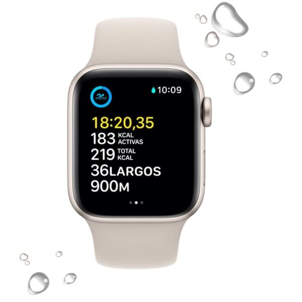 Apple Watch SE GPS 2ª Geração 40mm Alumínio Starlight com Bracelete Sport Bege