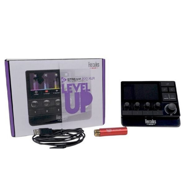 Hercules Stream 200 XLR Controlador de Áudio com Placa de Som Integrada