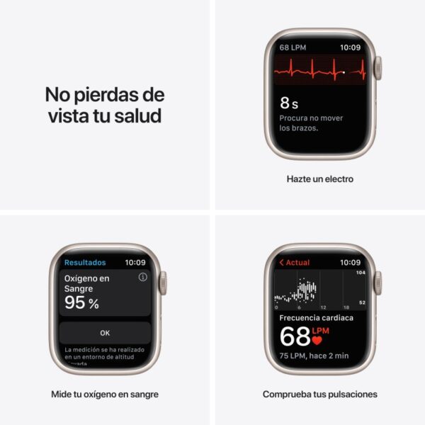 Apple Watch Series 7 GPS + Cellular 41mm Alumínio Bege com Bracelete Desportiva Bege