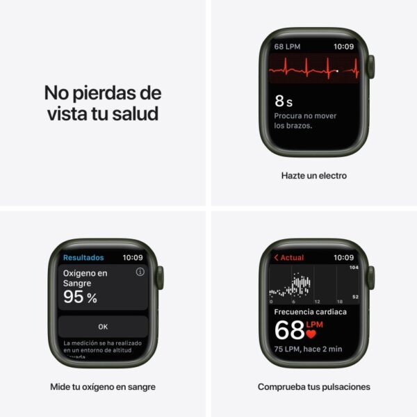 Apple Watch Series 7 GPS + Cellular 41mm Alumínio Verde com Bracelete Desportiva Verde