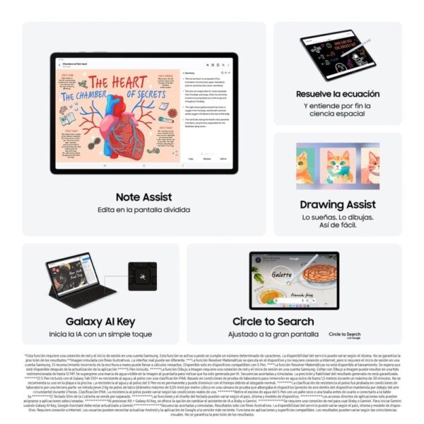 Samsung Galaxy Tab S10+ WiFi 12.4" AMOLED 12GB/256GB Dimensity 9300 Bateria 10.090mAh Cinzento
