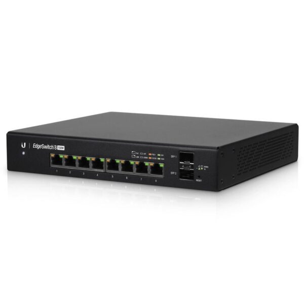 Ubiquiti EdgeSwitch 8 150W Switch Administrado 8 Portas Gigabit PoE + 2 SFP